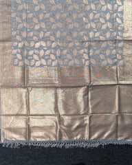 SC3071 - Linen Saree With Foil Weaving