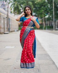SC5288 - Satin Saree With Zari Butta