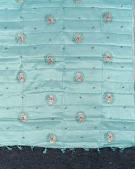 SC4582 - Tussar Saree With Embroidery Work And Embose