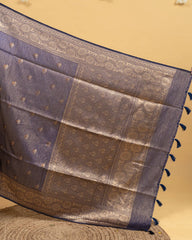 SC3288 - Tussar Saree With Gold And Copper Butta