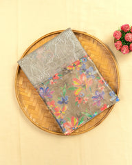 SC3415 - Tissue Saree With Embroidery All Over