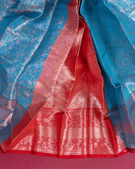 SC3667 - Litchi Silk With Jaquard Body And With Contrast Border