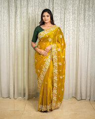 SC5849 - VISCOSE SAREE WITH FANCY EMBROIDERY STONE WORK