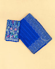 SC3359 - Chiffon Georgette With Sarowski And Seperate Blouse Work