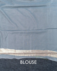 SC3071 - Linen Saree With Foil Weaving