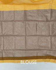 SC3026 - Linen Zari Lines Coffee Butta