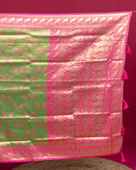 SC3133 - Dharmavaram Pattu With Elegant Body Meena