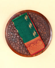 SC3091 - Satin Saree With Copper Butta