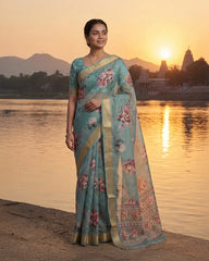 SC6200 DOLA SILK SAREE WITH DIGITAL PRINT