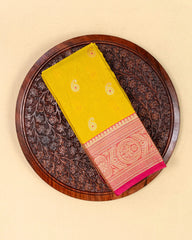 SC3030 - Satin Saree With Copper Zari And Meena Butta