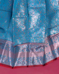 SC3667 - Litchi Silk With Jaquard Body And With Contrast Border
