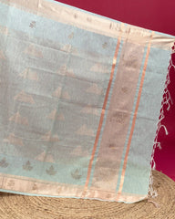 SC4061 -Linen Saree with Gold Zari