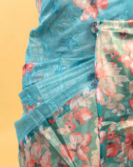 SC3415 - Tissue Saree With Embroidery All Over