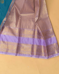 SC3471 - Silk Saree With Checked Gold Butta