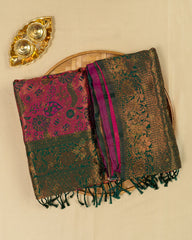 SC2821 - Top Dyed Saree With Sparkling Stone And Meena Butta