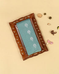 SC4038 - Litchi Silk With Embose And Zari Work
