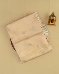 SC3604 - TISSUE SAREE WITH MULTISTONE AND EMBOSE BODY DESIGN