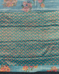 SC3630 - Tissue Saree With Foil Over The Body