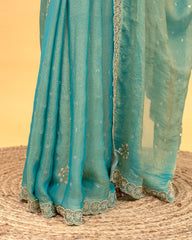 SC3567 - Shimmer With Heavy Stone Saree