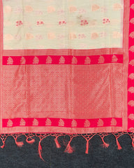 SC3910 - LINEN WITH COPPER BUTTA AND CONTRAST BORDER
