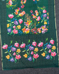 SC3417 - Cotton With Foil Print And Bandhini Border