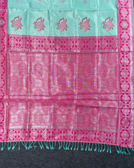 SC2849 - Tissue Silver Zari Meena Butta