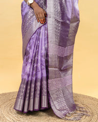 SC2886 - Tissue Saree With Bandhini Work