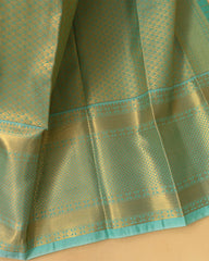 SC3471 - Silk Saree With Checked Gold Butta