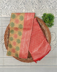 SC3877 - Linen with Pochampalli Design