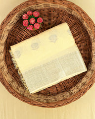 SC4362 - Linen Saree With Silver Butta