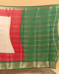SC3653 - Dola Silk With Silver And Copper Lines
