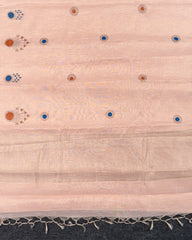 SC3412 - Linen Saree With Multi Stone