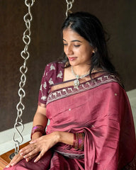 SC6719 - CHANDERI SILK SAREE WITH BANDHANI BORDER AND MIRROR WORK