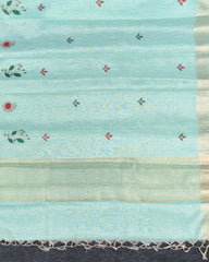 SC3412 - Linen Saree With Multi Stone
