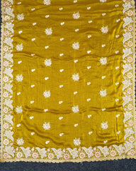 SC5849 - VISCOSE SAREE WITH FANCY EMBROIDERY STONE WORK