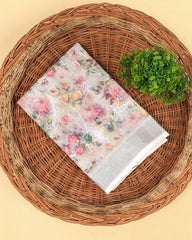 SC3947 - Linen Digital Print With Embroidery All Over Body