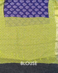 SC4350 - Linen With Bandhini Print And Border Stone