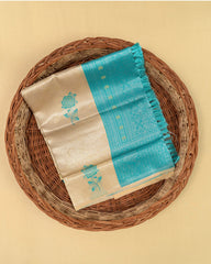 SC4127 - Tissue Silver Zari Meena Butta