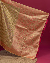 SC3538 - Tissue Gold Meena Butta Saree