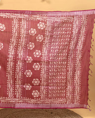 SC3875 - Raw Silk With Bandhini Print