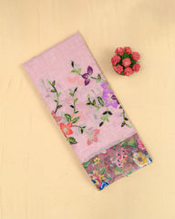 SC3151 - Linen with colour embroidery and chikku work