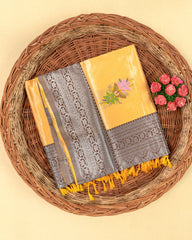 SC2841 - Tissue Silver Zari Meena Butta
