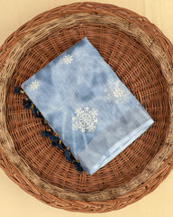 SC4576 - LINEN COTTON WITH EMBROIDERY AND SPARKLING STONE