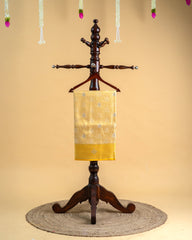 Tissue Saree with Silver Stone and Thread Work