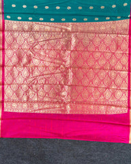 SC3030 - Satin Saree With Copper Zari And Meena Butta