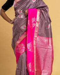Peacock Mercerized Cotton Saree