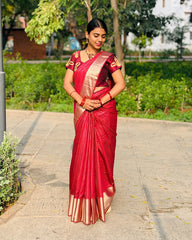SC6913 - CREPE CHECKED SAREE