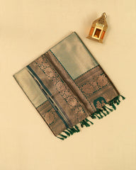 SC4128 - Tissue Saree With Copper Zari All Over Body