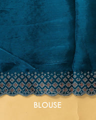 SC2932 - Fendy Saree with Copper and Silver Stone