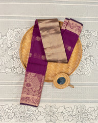 SC3190 - Cotton Saree with Tissue Pallu